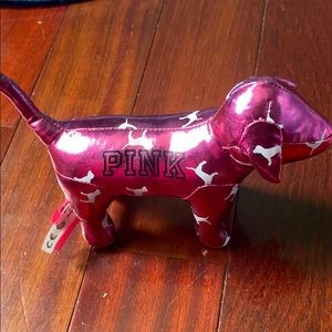 Pink stuffed dog